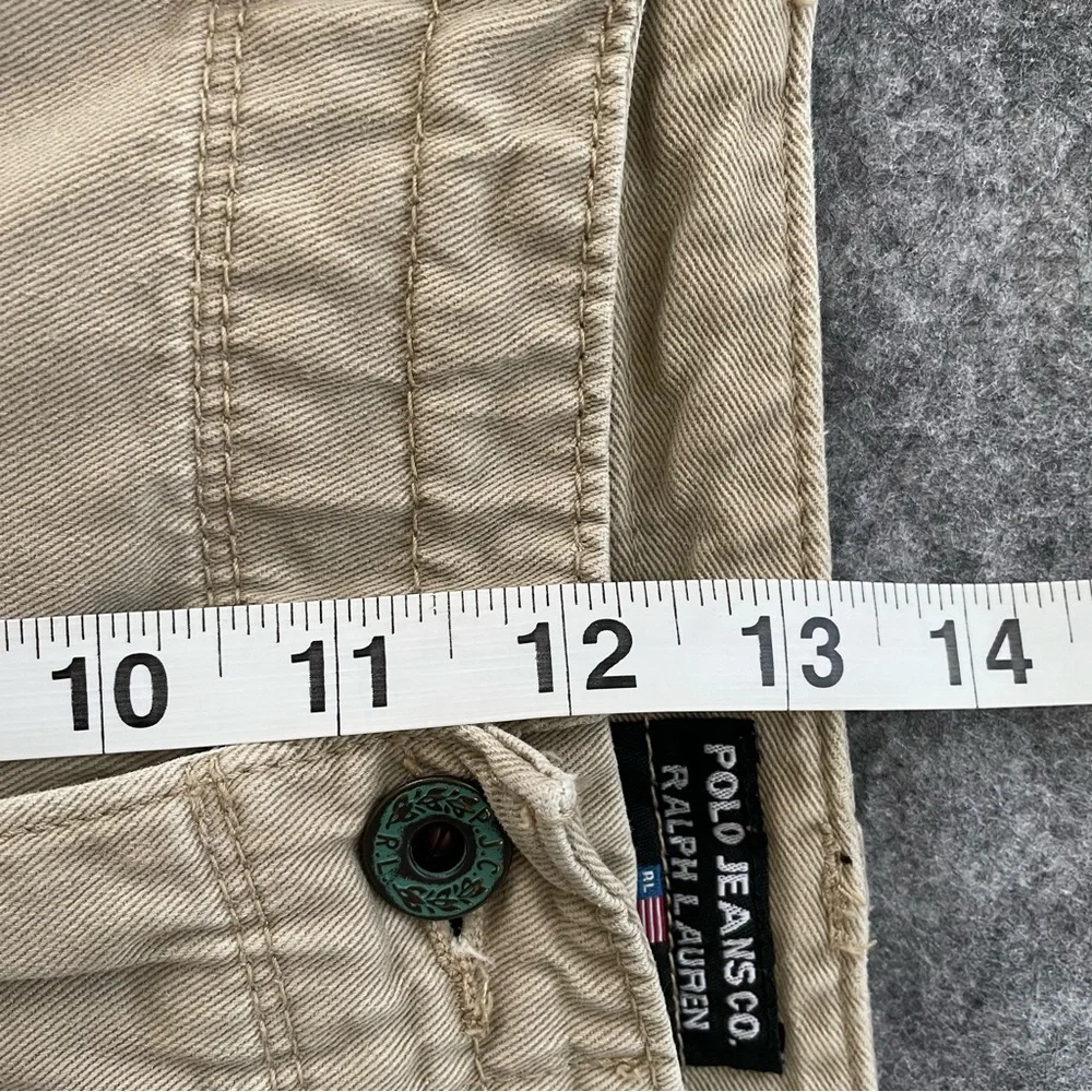 VTG Polo Jeans Co Ralph Lauren Cargo Pants Mens 38x30 (~26.5) Khaki Y2K Utility - Picture 10 of 16